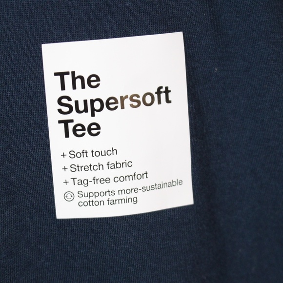 2 Sonoma, Large long sleeve Supersoft crewneck tee shirts blue and white - Picture 6 of 7